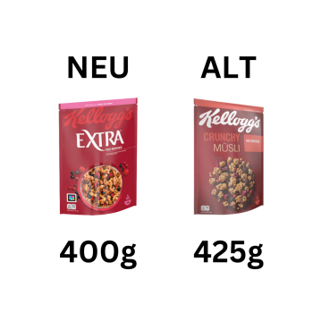 Kelloggs Muesli Extra RED BERRIES Alt Neu